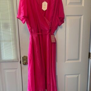 Ivy City LUCY DRESS IN HOT PINK Size 4X New